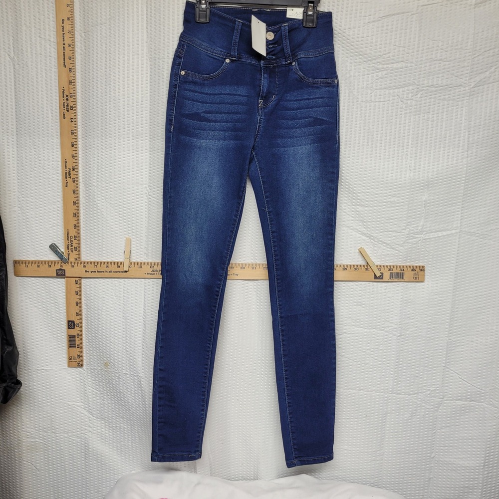 WallFlower Sassy High Rise Skinny Jeans Dark Wash Blue Size 1/25 ECO